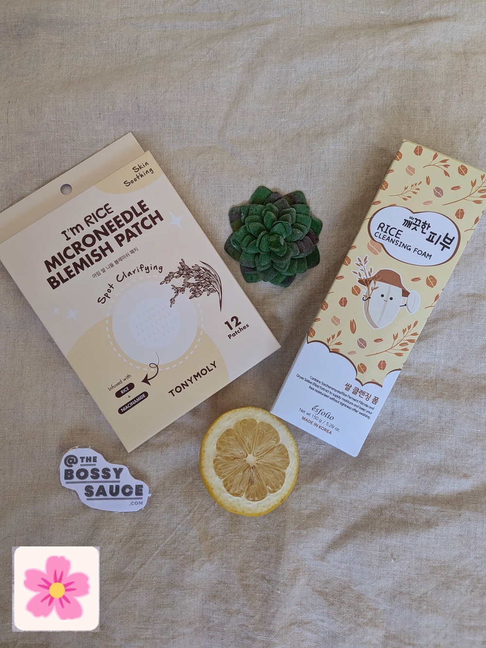 TONYMOLY I'm Rice Microneedle Blemish Patch + Rice Cleansing Foam NWT